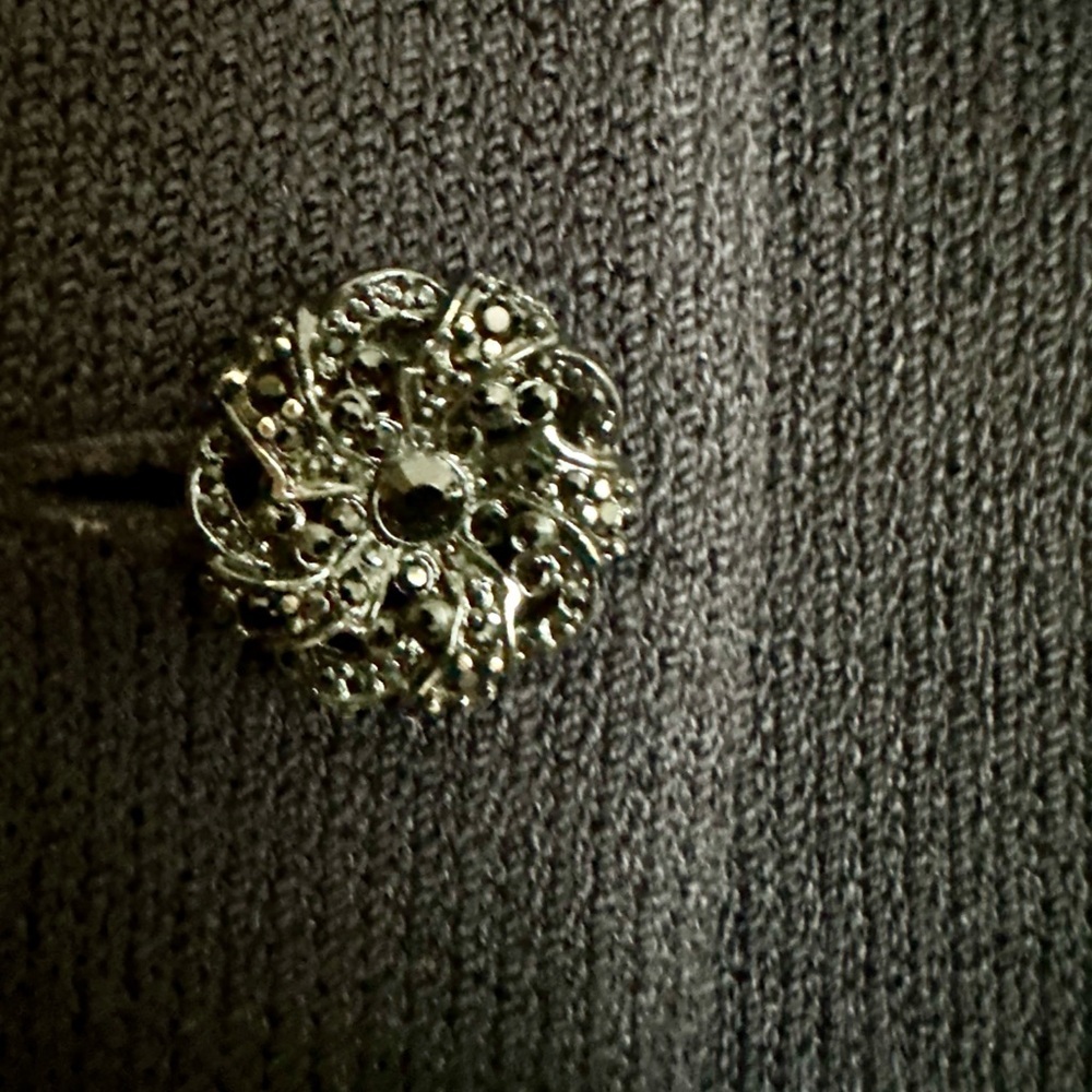 2006 ST JOHN EVENING BLACK SANTANA KNIT TUXEDO BLAZER- SALE - Picture 4 of 7